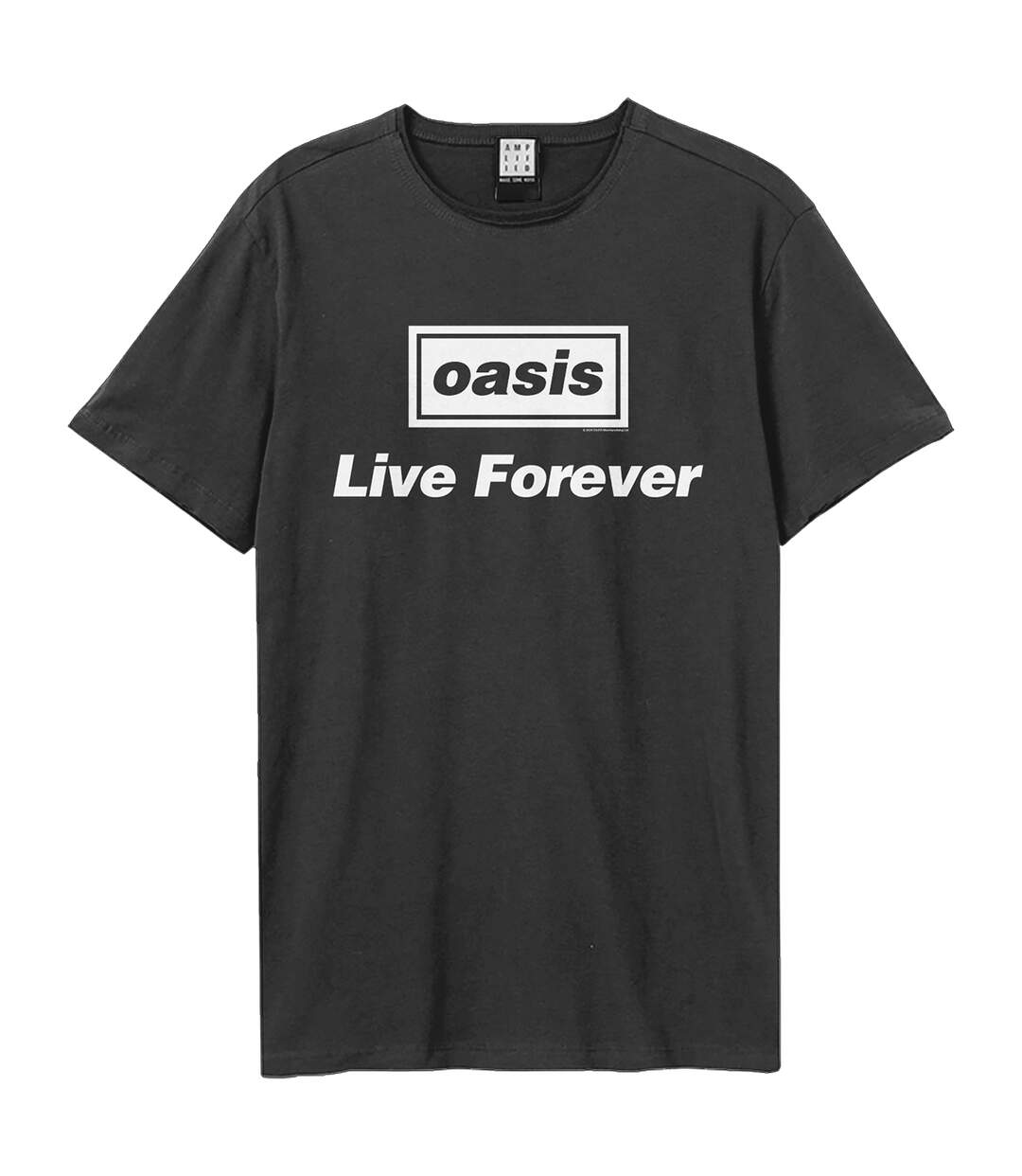 T-shirt live forever adulte charbon Amplified