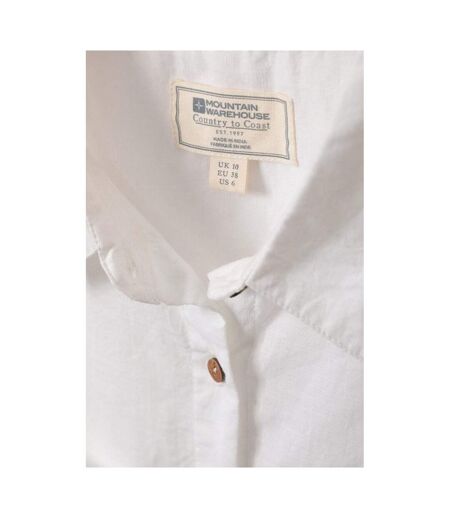 Womens/ladies Coconut Short-sleeved Shirt White Mountain Warehouse