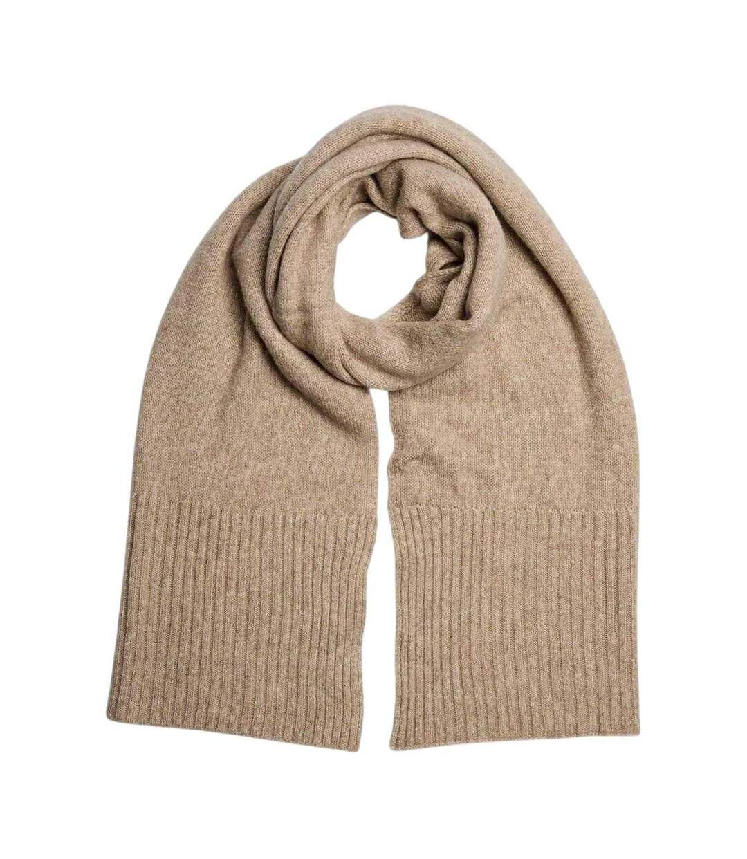 Rib Knit Midweight Scarf One Size Mink Pieces-1