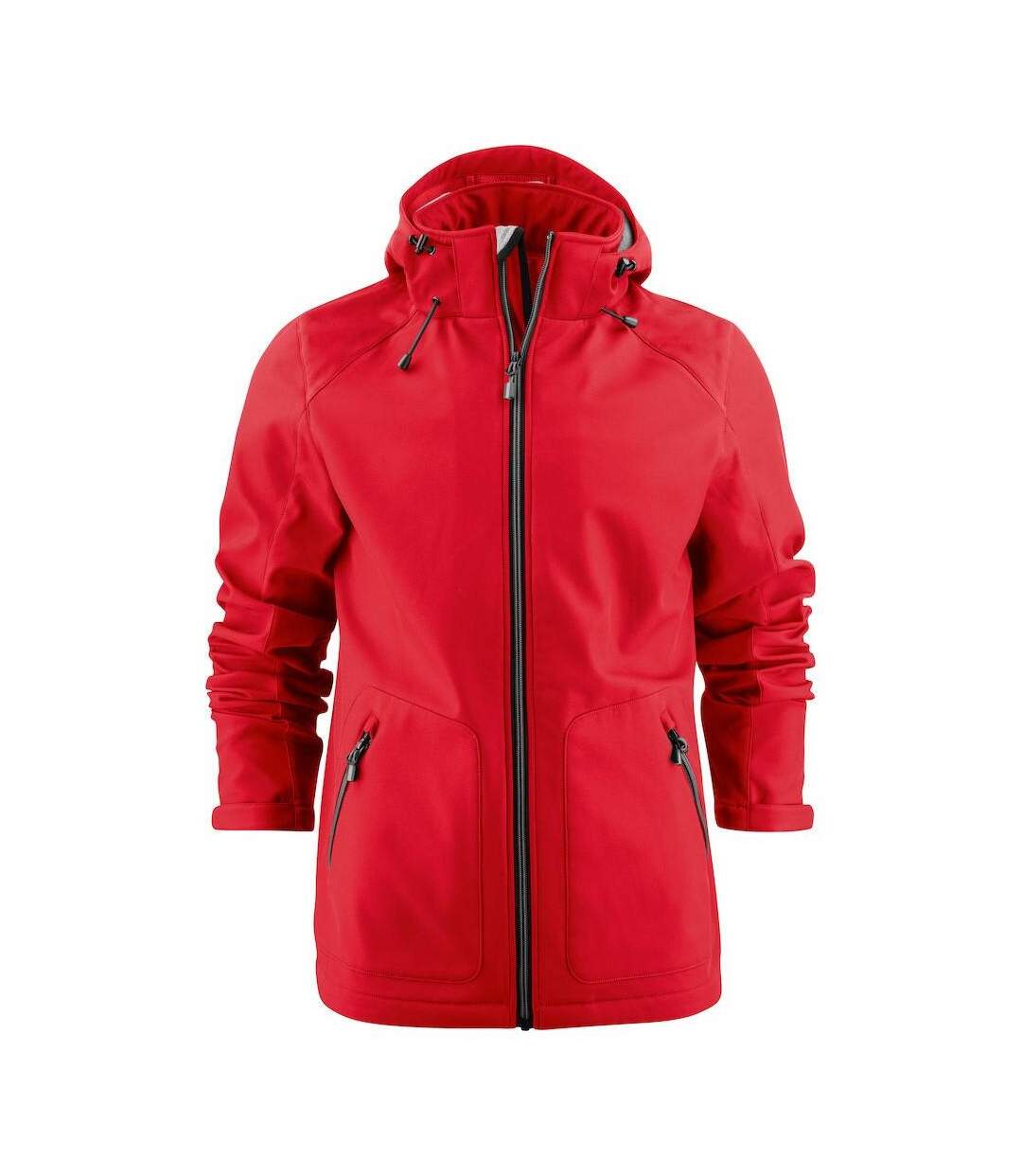 Mens Karting Soft Shell Jacket Red Printer-1