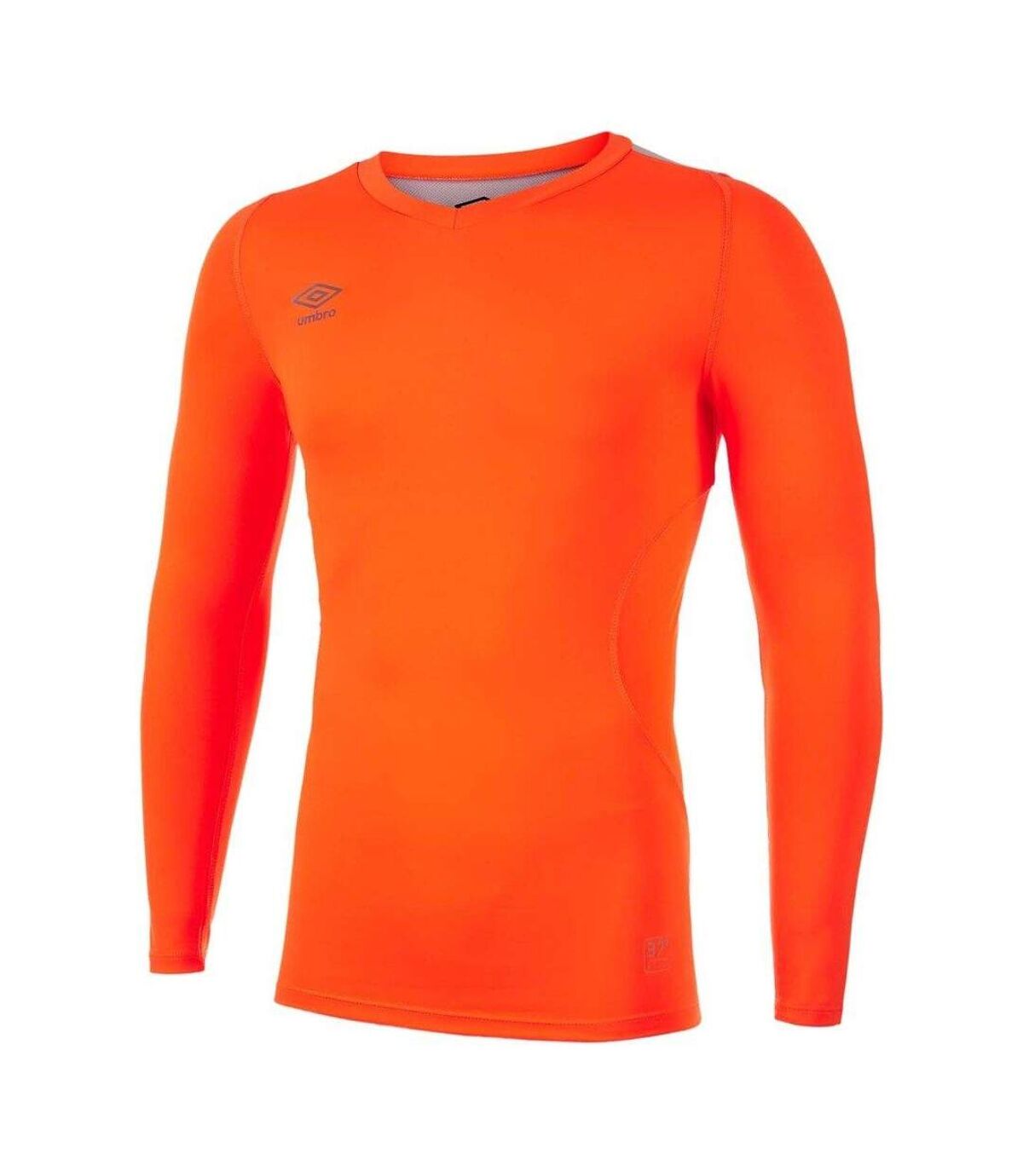 Umbro Mens Elite V Neck Base Layer Top (Shocking Orange)