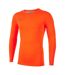 Umbro Mens Elite V Neck Base Layer Top (Shocking Orange) - UTUO265
