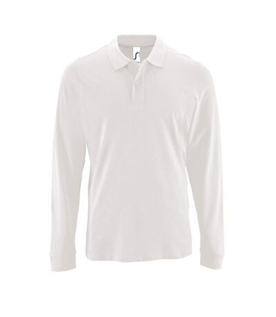 Polo manches longues perfect homme blanc SOLS