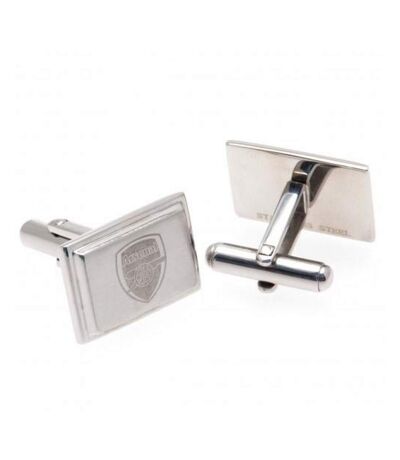 Arsenal FC Boxed Stainless Steel Cufflinks (Silver) (One Size) - UTBS1538