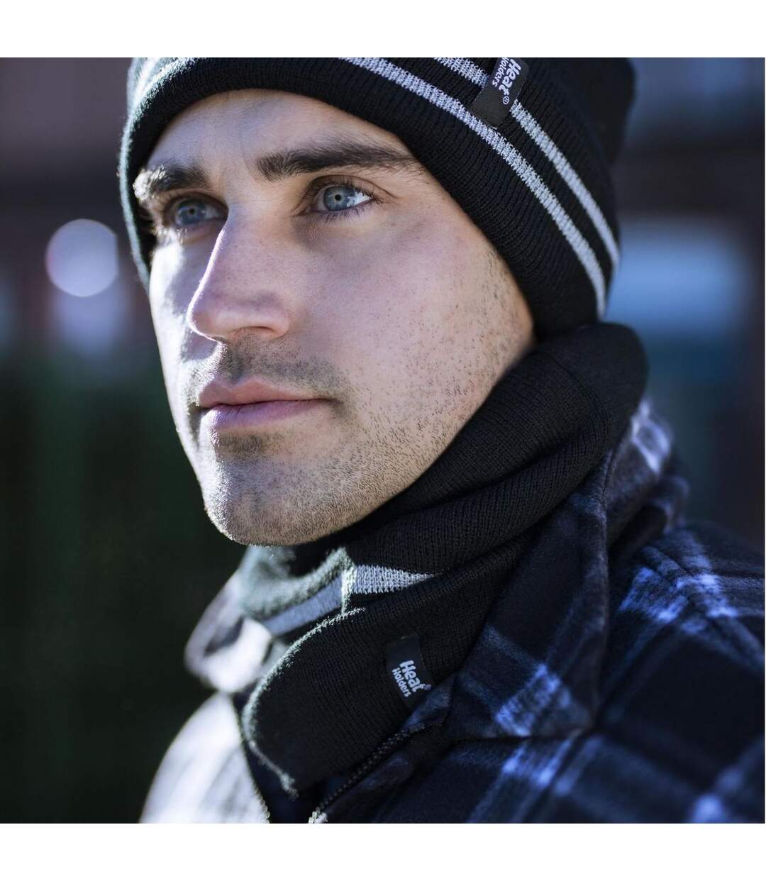 Mens Reflective Cold Weather Workwear Set: Hat, Neck Warmer & Gloves-4