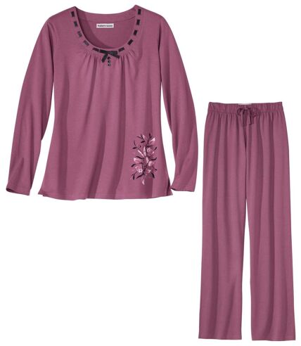 Women's Pink Cotton Pyjamas  
