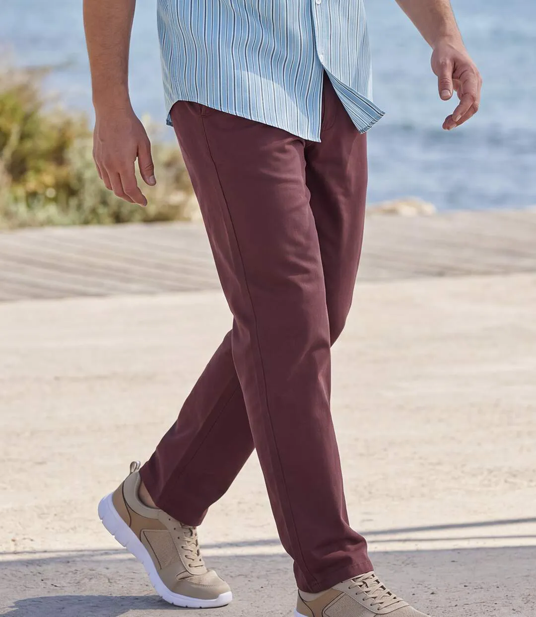 Chino nohavice z elastického kepru-1