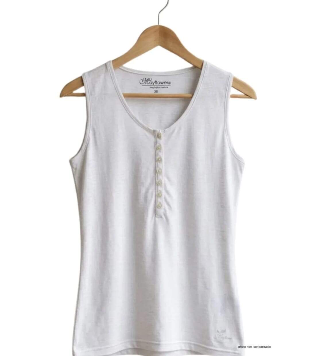 Débardeur DALTON2 MAYFLOWER – Top col tunisien en pur coton au confort thermorégulateur-2