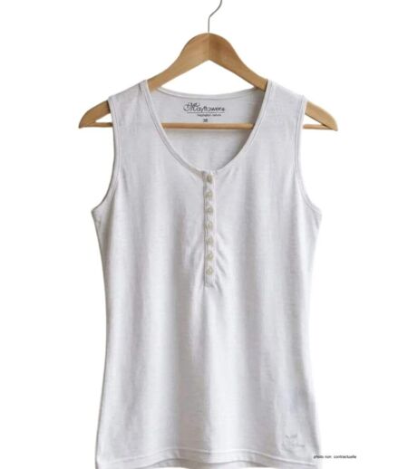 Débardeur DALTON2 MAYFLOWER – Top col tunisien en pur coton au confort thermorégulateur