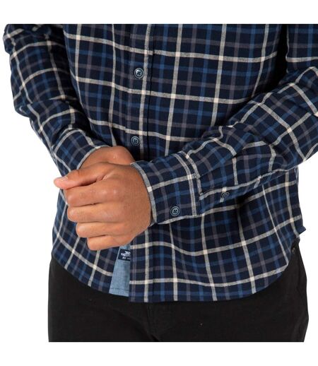 Trespass Mens Withnell Checked Cotton Shirt (Blue) - UTTP5868