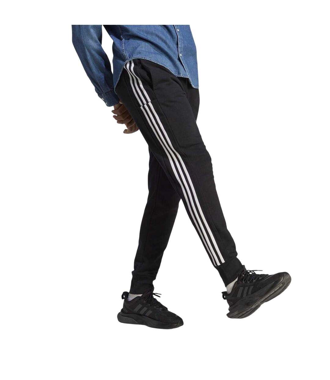 Pantalon De Jogging Motif/style 3 Rayures Homme Noir Blanc Adidas-3