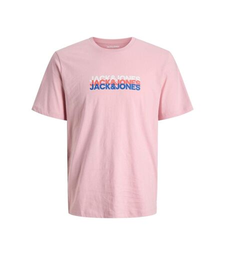 T-Shirt rose homme jack & jones cyber - l