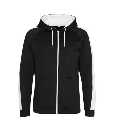 Veste à capuche just hoods homme noir/blanc AWDis