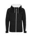 Veste à capuche just hoods homme noir/blanc AWDis-1