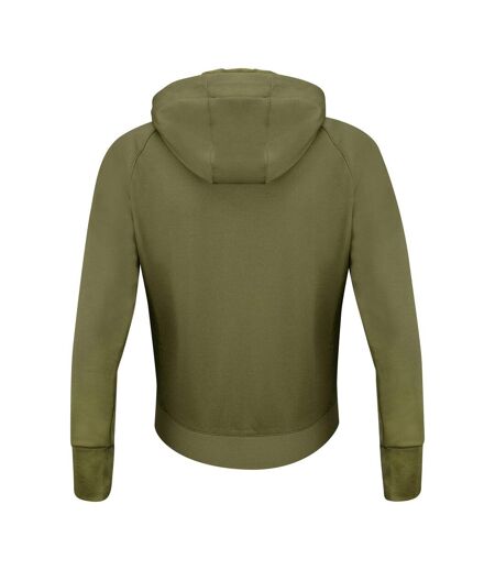 Womens/ladies Keyport Hooded Hybrid Jacket Moss Green James Harvest
