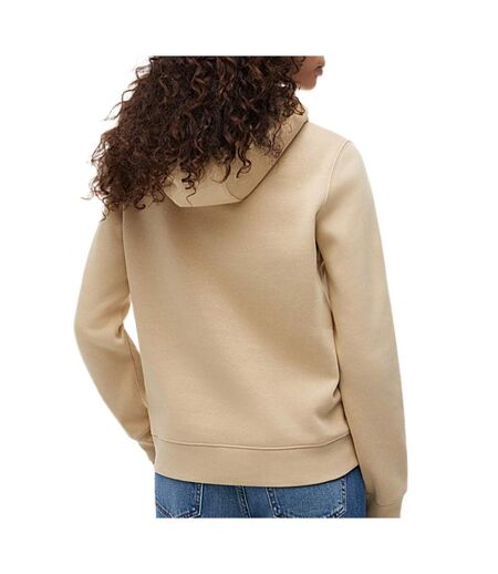 Sweat à capuche beige moyen femme tommy hilfiger flag