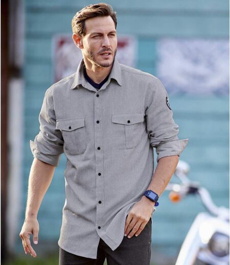Men's Blue Striped Expedition Shirt