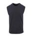 T-shirt Sans Manches Style Uni Homme Bleu Marine New Morning Studios-1