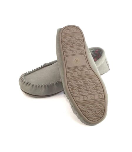 Eastern Counties Leather Womens/Ladies Ffion Suede Moccasins (Gray) - UTEL384