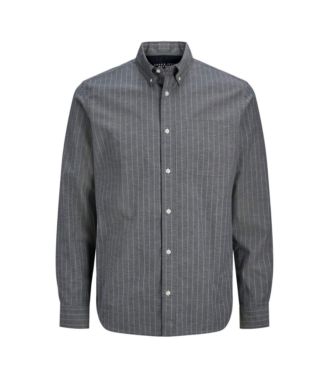 Chemise Manches Longues Motif/style Fines Rayures Homme Bleu Marine Foncé Jack And Jones-1