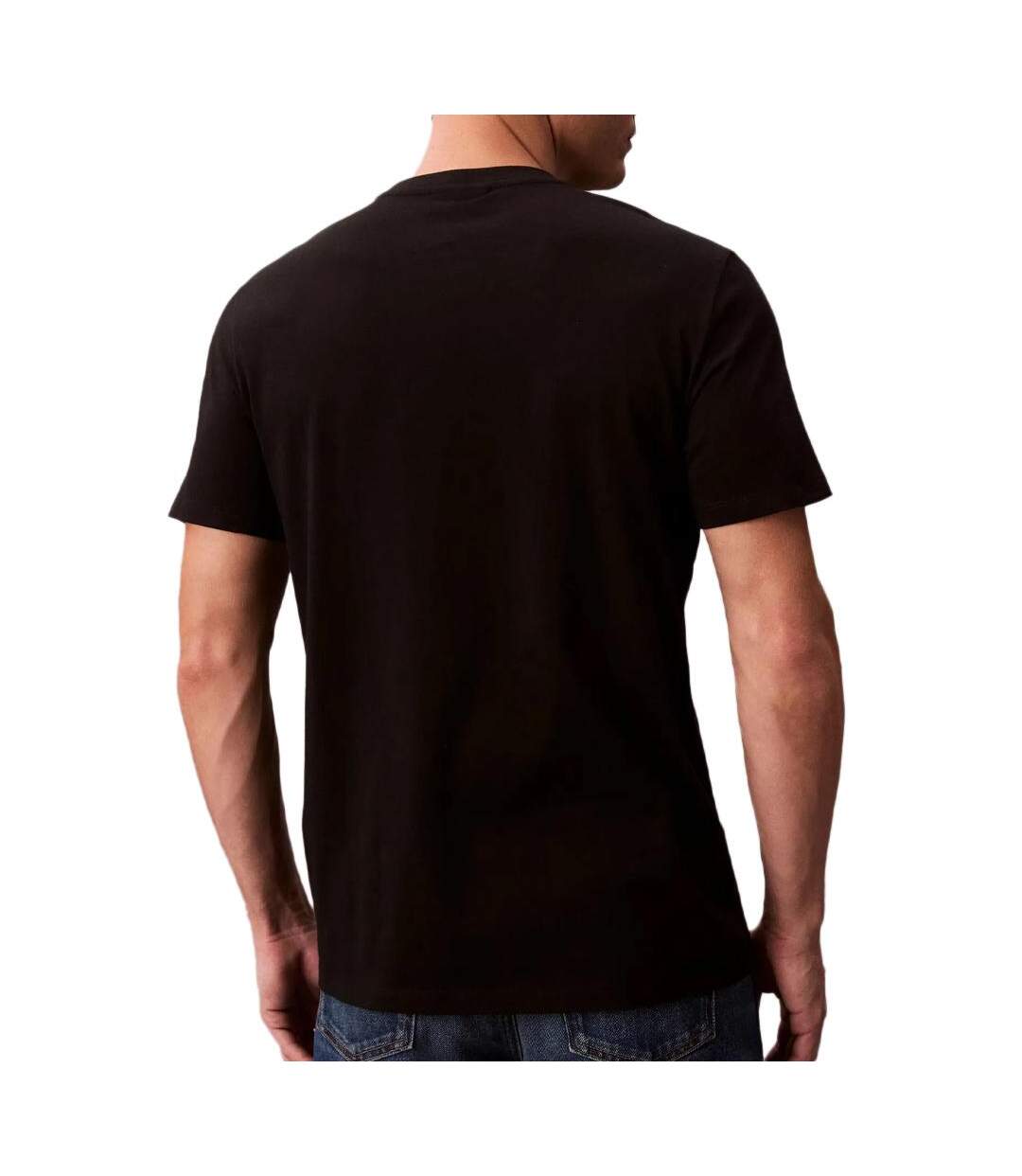 T-Shirt noir homme calvin klein jeans badge 30s jersey-bright - l-2