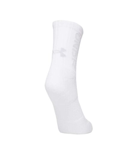 X3 paires de chaussettes blanches homme under armour mid-crew