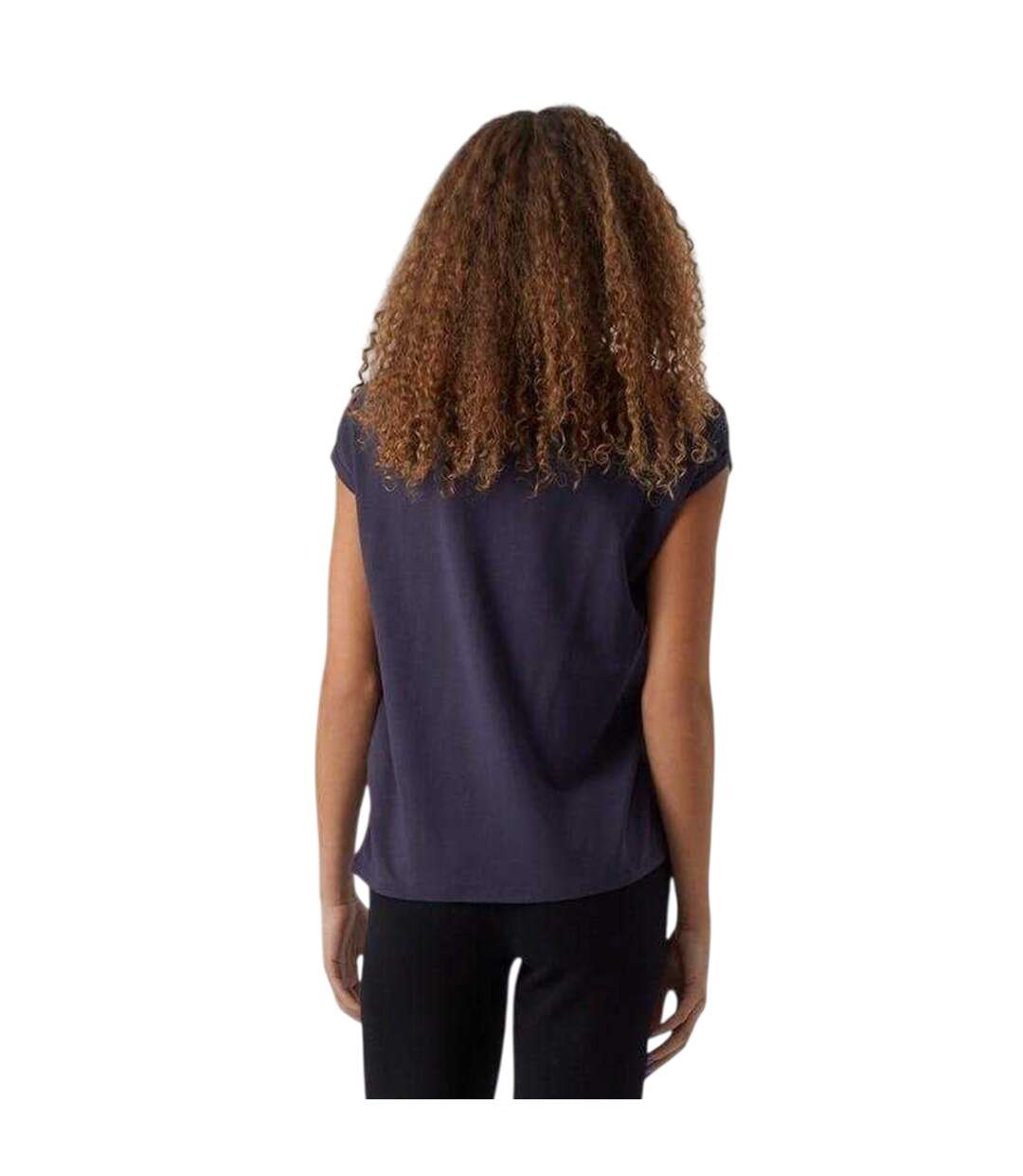 Womens/ladies Ava Plain T-shirt Night Sky Vero Moda-3