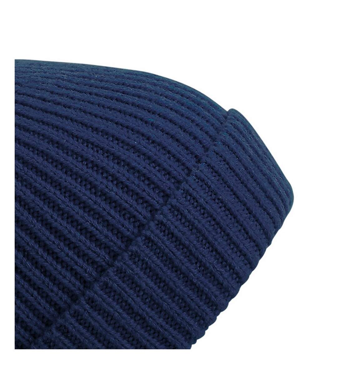 Beechfield Unisex Engineered Knit Ribbed Pom Pom Beanie (Oxford Navy) - UTRW7313-3