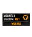 Wolverhampton Wanderers FC Street Sign Plaque (Black/White/Yellow) (One Size)