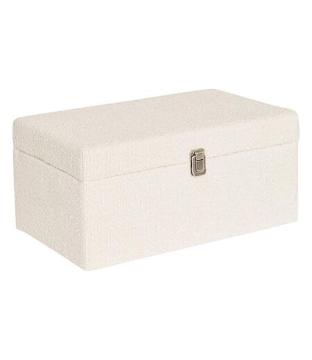Lot de 3 Malles de Rangement Bouclette Carlie 54cm Blanc