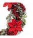 Couronne de Noël Poinsettia Soir 50cm Rouge-2