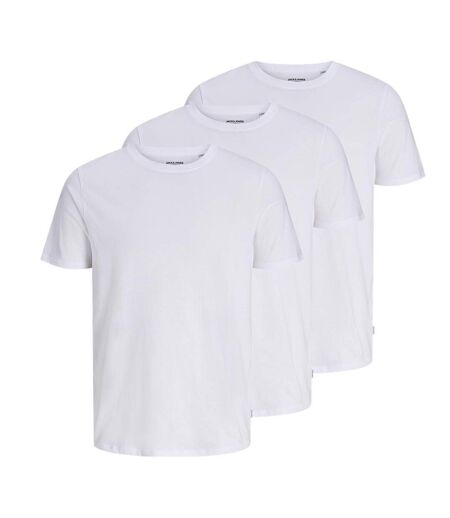 x3 t-shirts blanc homme jack & jones underwear