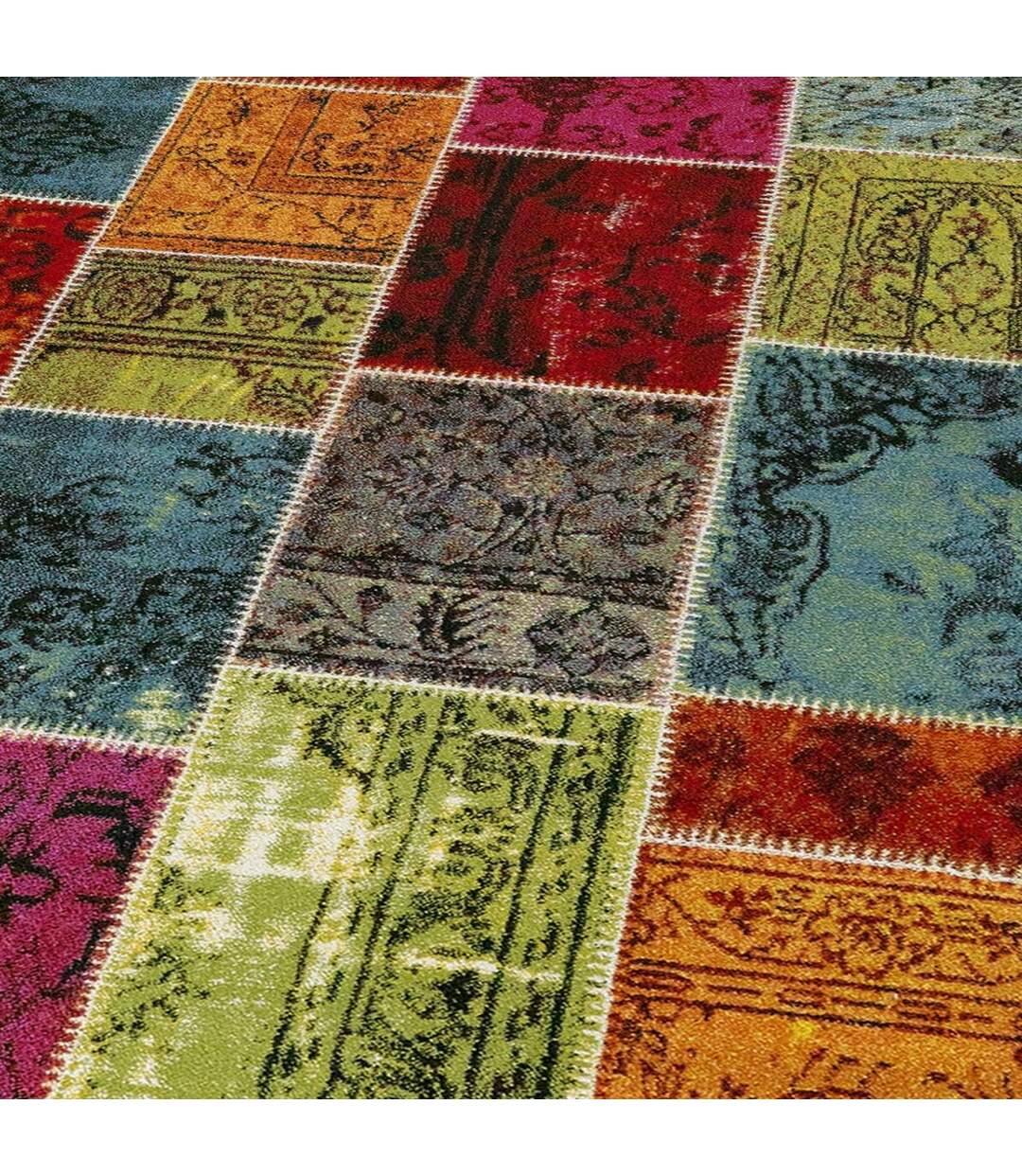 Tapis salon et chambre tissé motif géométrique PATORKA