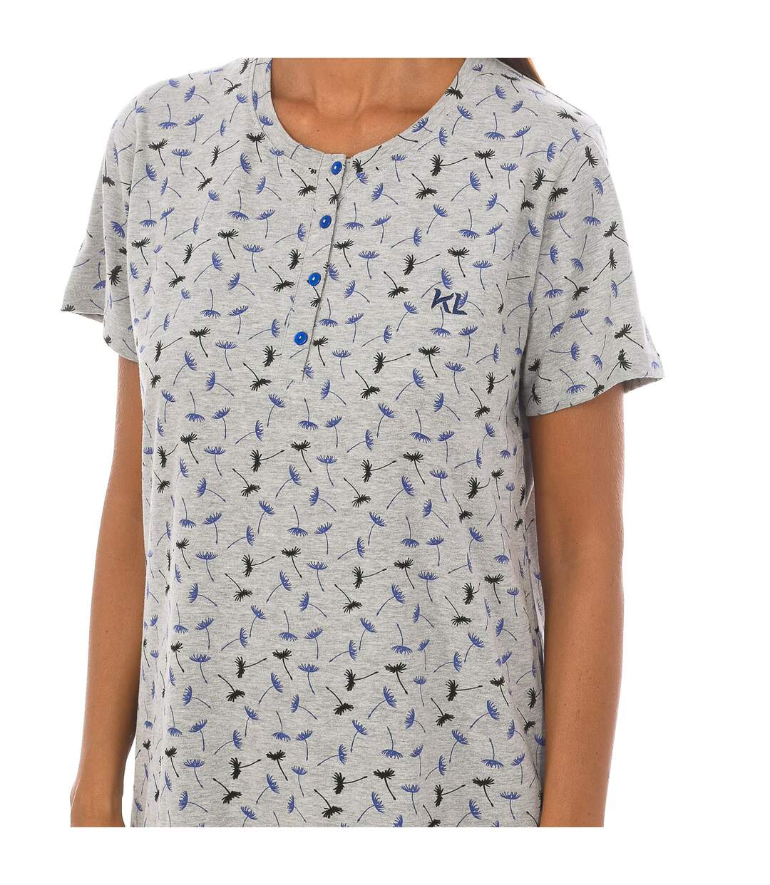 Women's Short-Sleeved Cotton Nightgown KL45000-2