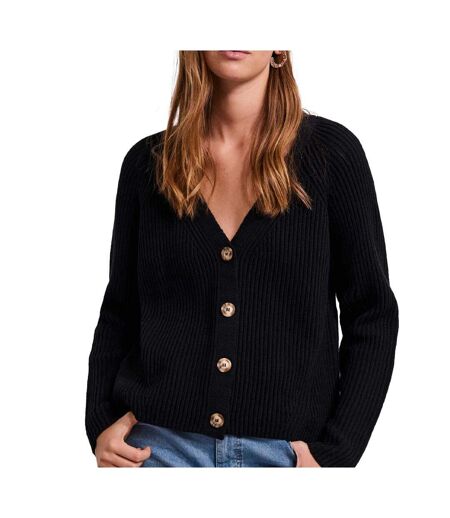 Cardigan Noir Femme Pieces Pcosilla - L