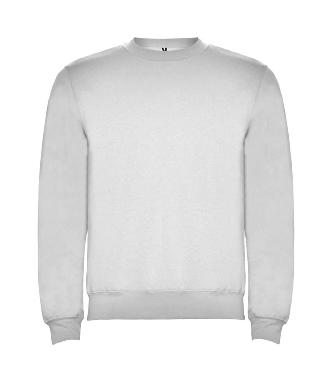 Unisex Adult Clasica Crew Neck Sweatshirt Ash White Melange Roly-1