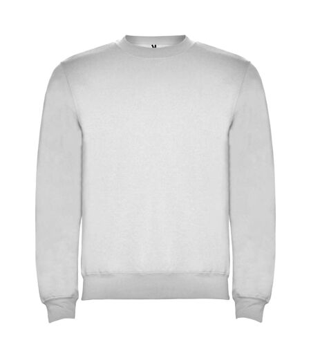 Unisex Adult Clasica Crew Neck Sweatshirt Ash White Melange Roly