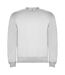 Unisex Adult Clasica Crew Neck Sweatshirt Ash White Melange Roly-1