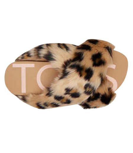 Toms Womens/Ladies Susie Cheetah Print Slippers (Natural) - UTFS9484