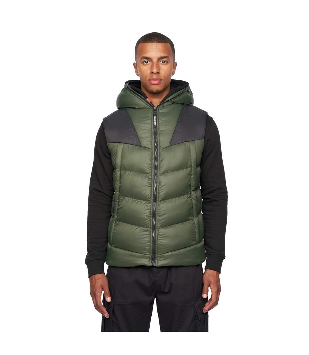 Veste sans manches raymax homme olive foncée / noir Duck and Cover-1