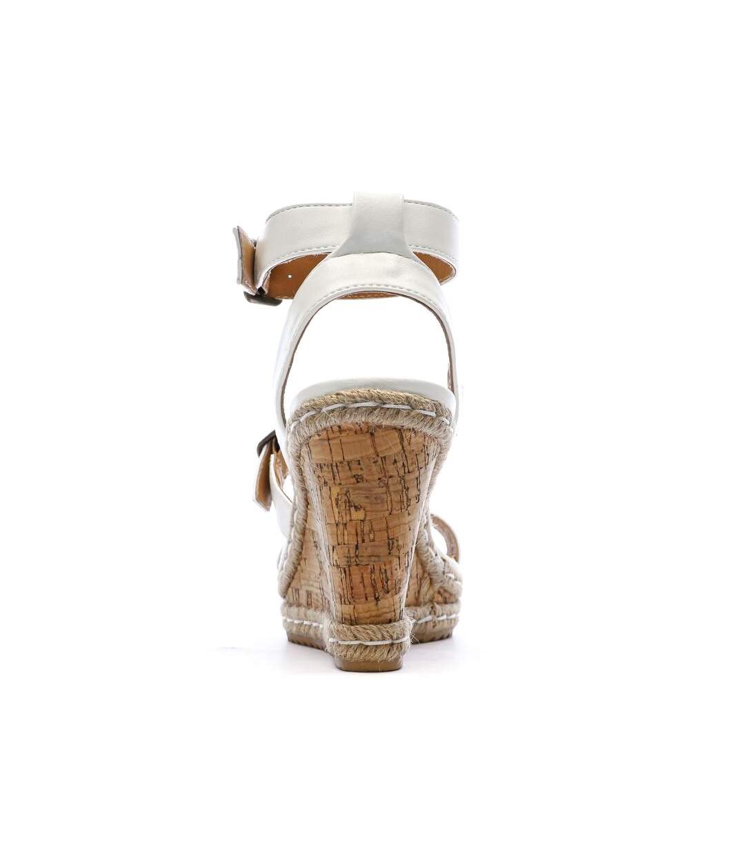 Sandales compensée blanches femme chattawak summer camel-3