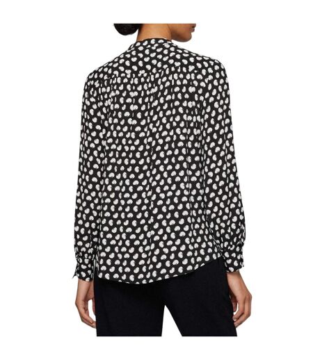 Womens/ladies Banora17 Blouse Black White Hugo Boss