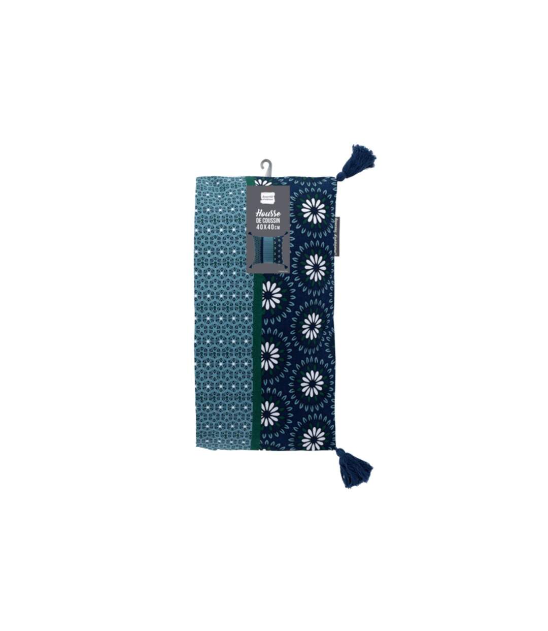 Housse de Coussin Déco Catalaya 40x40cm Bleu-3