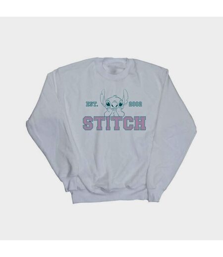Disney - Sweat LILO AND STITCH COLLEGIAL PASTEL - Femme (Blanc) - UTBI22477