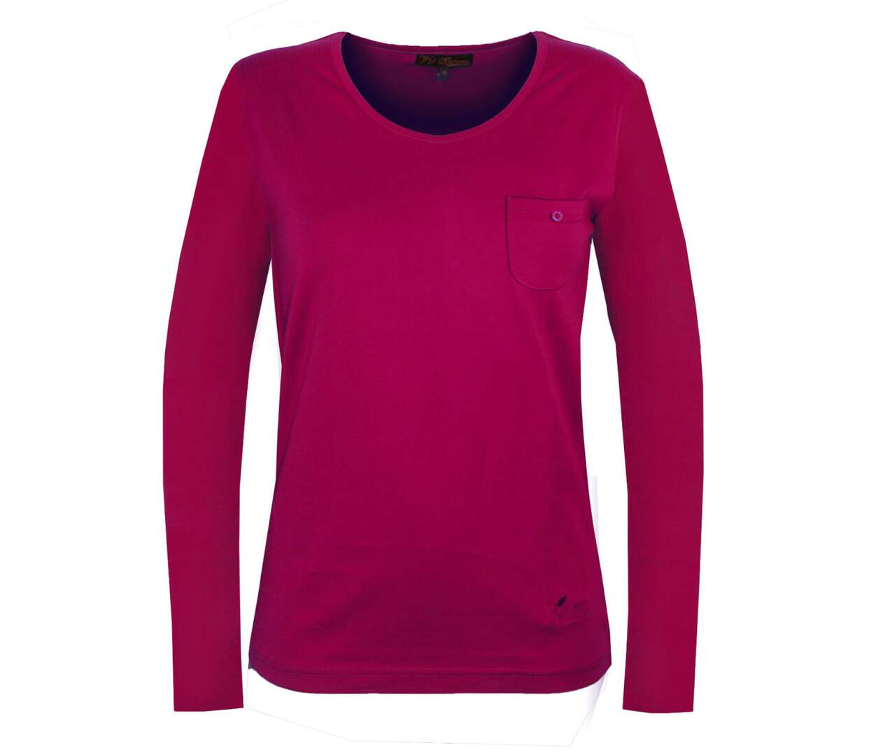 MAYFLOWER NIKITA1 : Tee-shirt manches longues violet Purple en coton avec poche poitrine-5