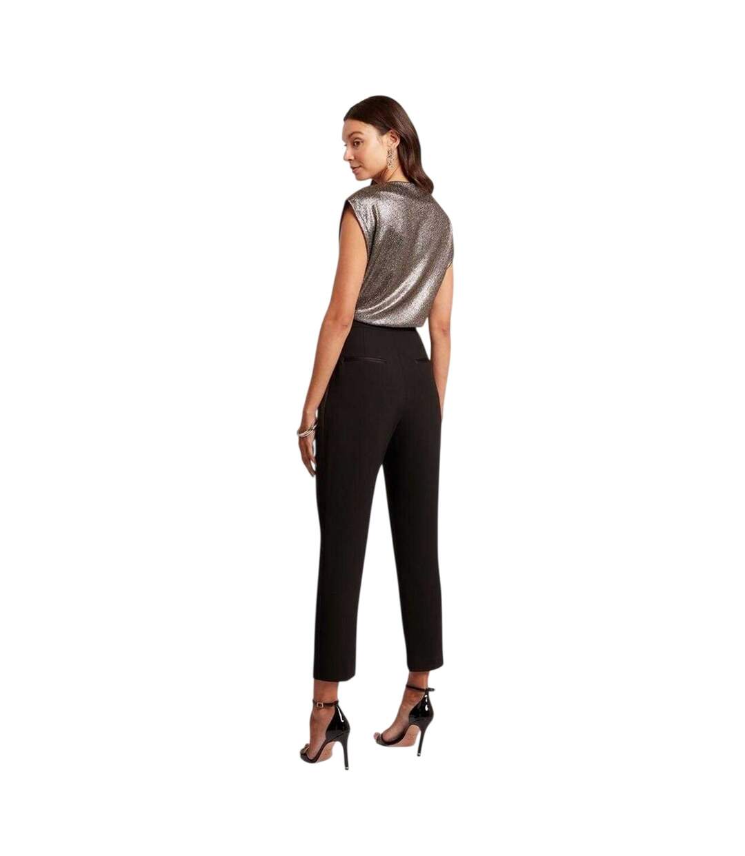 Womens/ladies Jjesca Metallic Top Charcoal Ted Baker-3