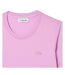 Womens/ladies Cotton Soft 3/4 Sleeve T-shirt Pink Lacoste-2