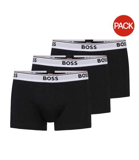 Lot De 3  Boxers Motif/style Logo Bodywear Homme Noir Blanc Boss