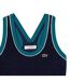 Womens/ladies French Terry Cross Back Slim Dress Blue Lacoste-3