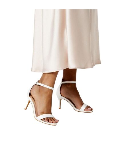 Womens/ladies tasha barely there stiletto heel sandals white Dorothy Perkins